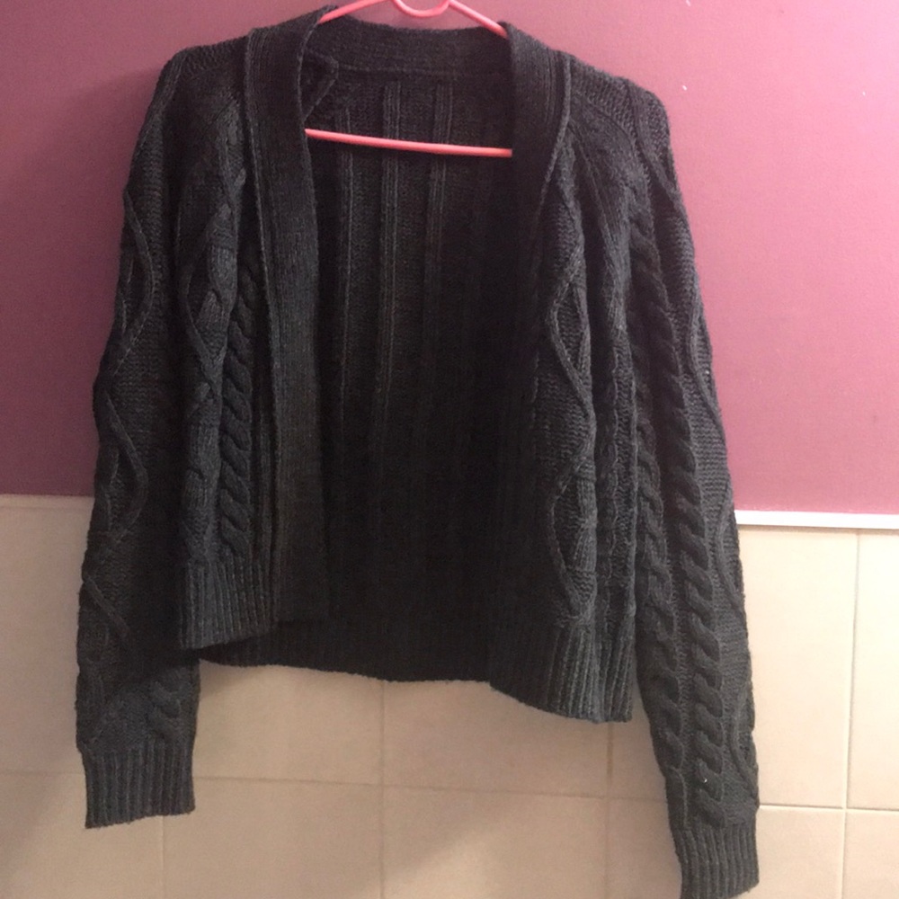 Cable knit cardigan